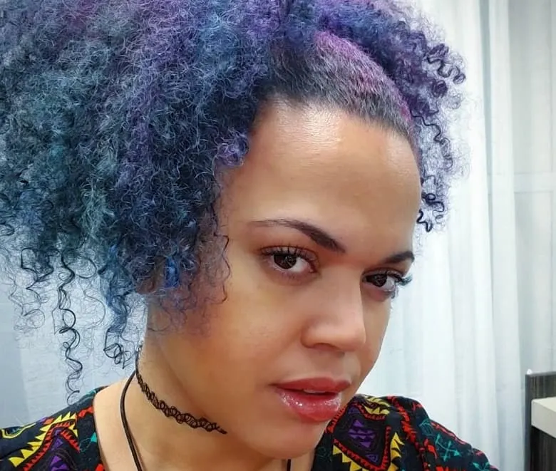 How to Style Curly Purple Hair with A Weave