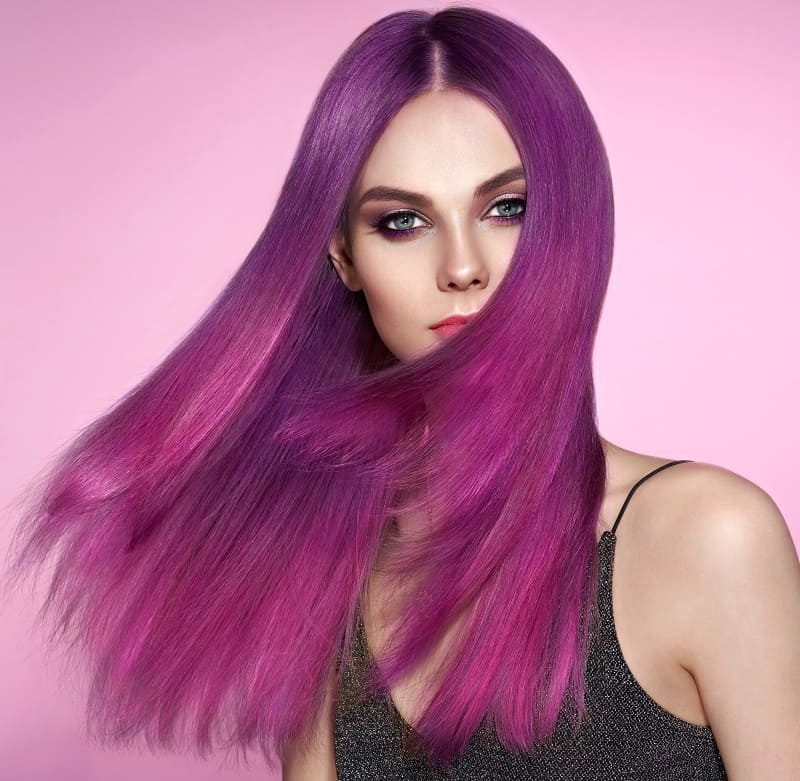 purple galaxy hair