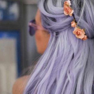 fade purple hairstyle for women