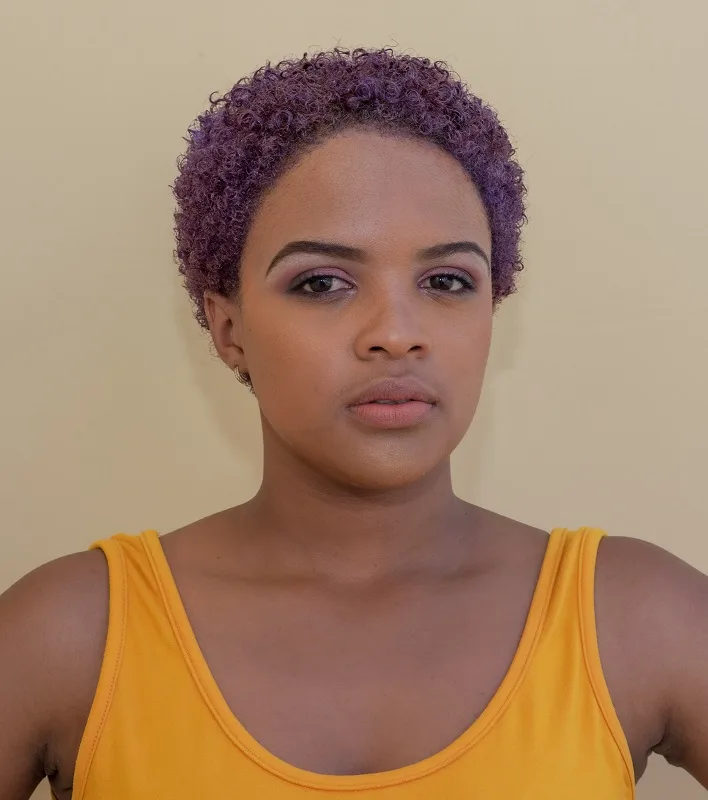 purple hair color for olive skin and brown eyes