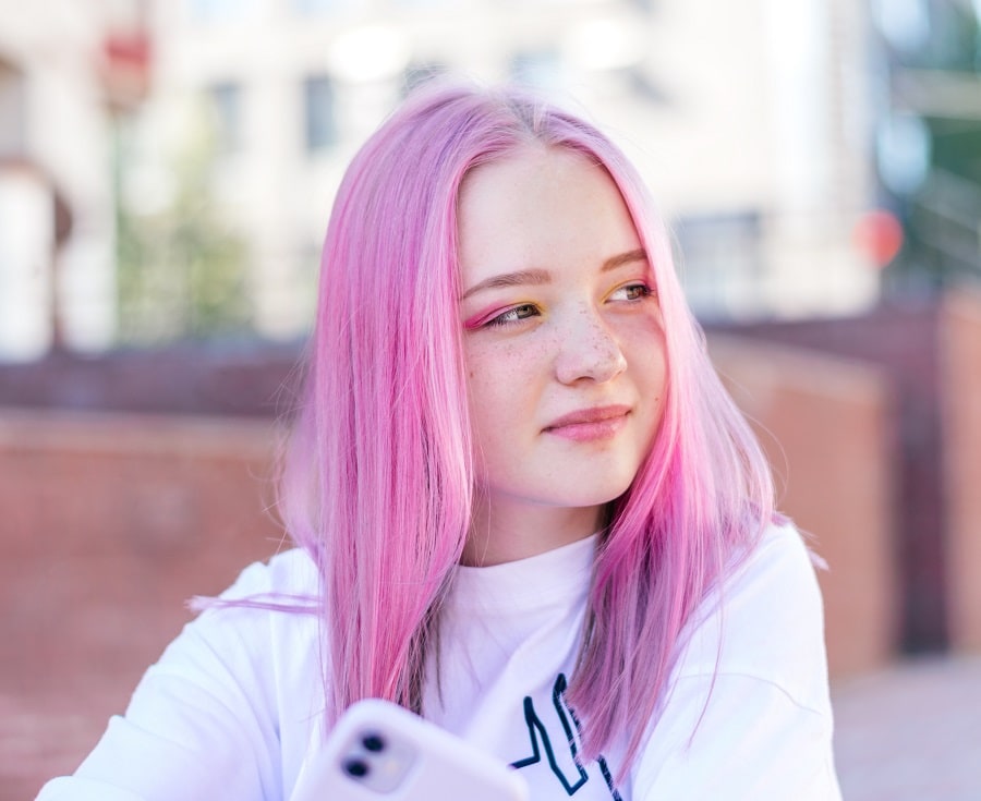 purple hair color for teenage girls