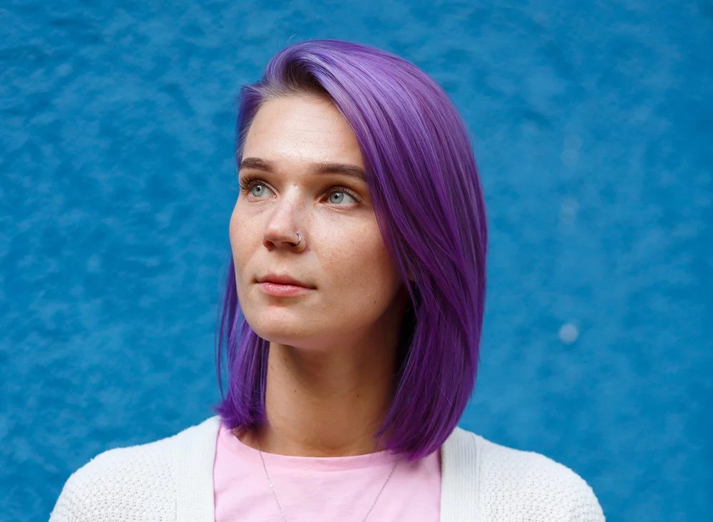 purple hair for fair skin