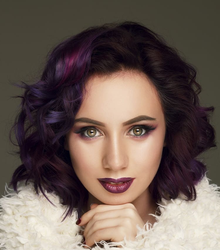 purple hair highlights