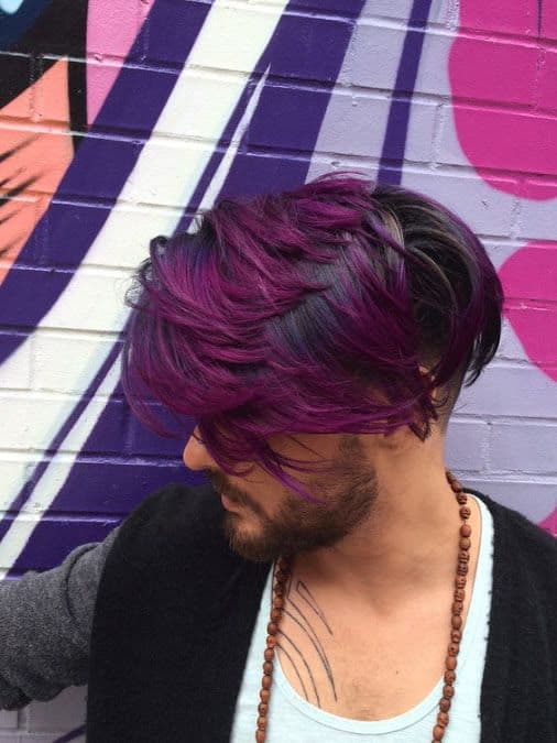 guy with purple hair