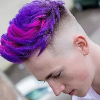 purple hairstyles for men