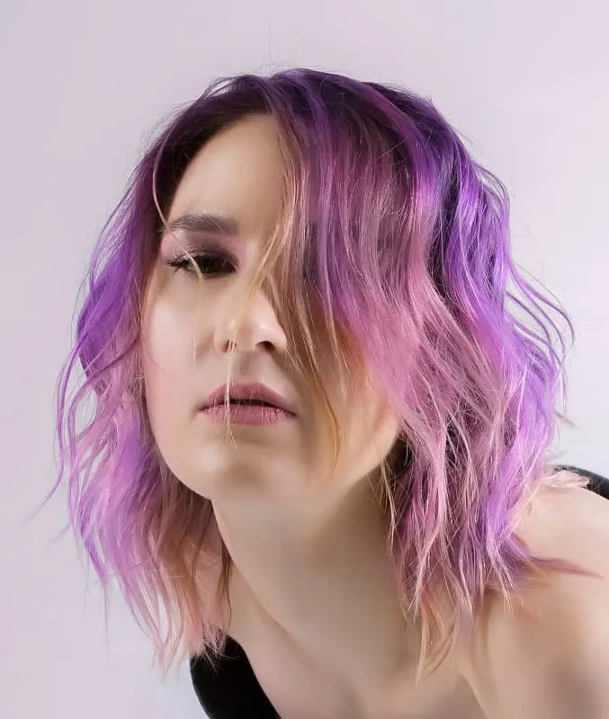 purple hair highlights