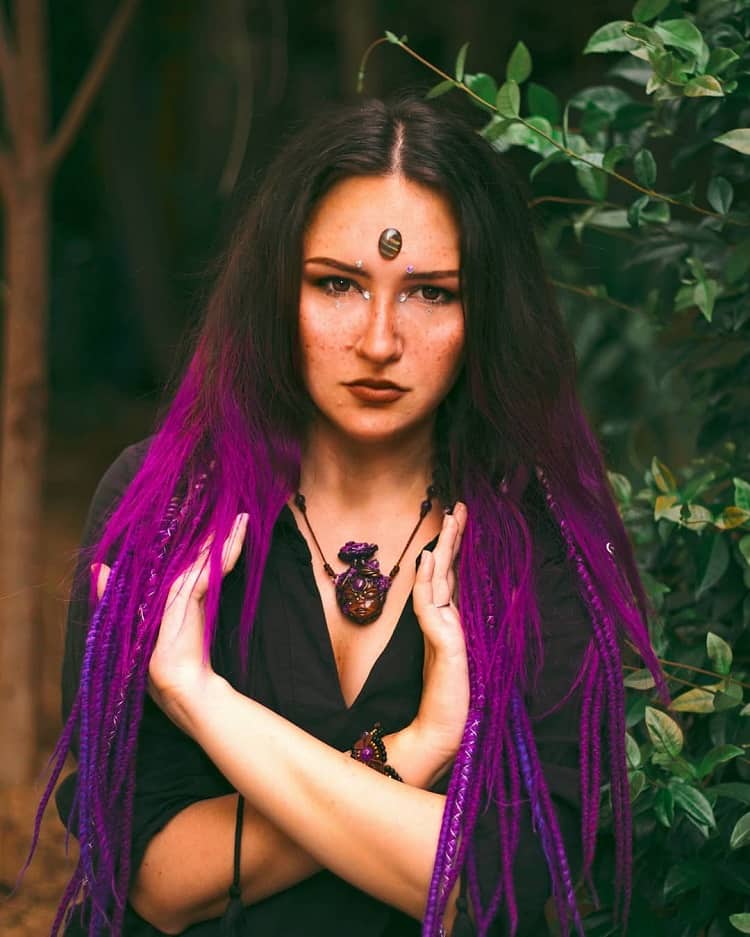 purple ombre dreads