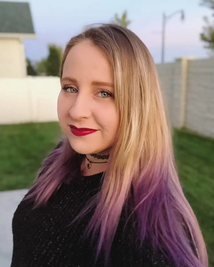 purple ombre hair color