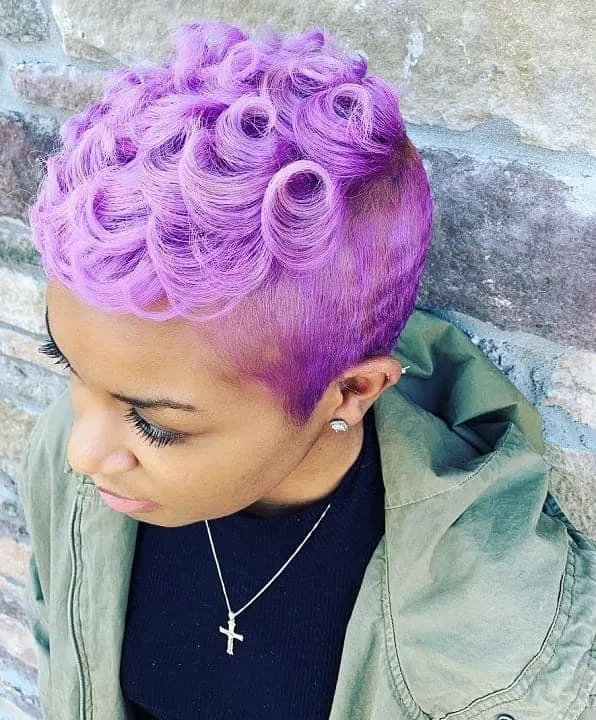 purple pixie with pin culrs