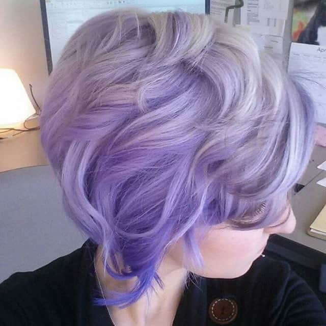 purple ombre pixie haircut