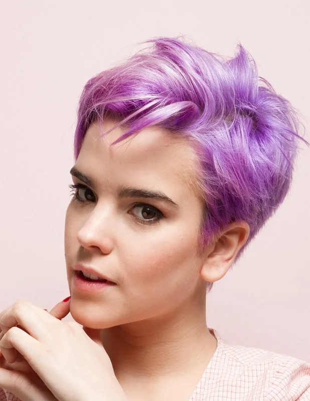 purple pixie cut