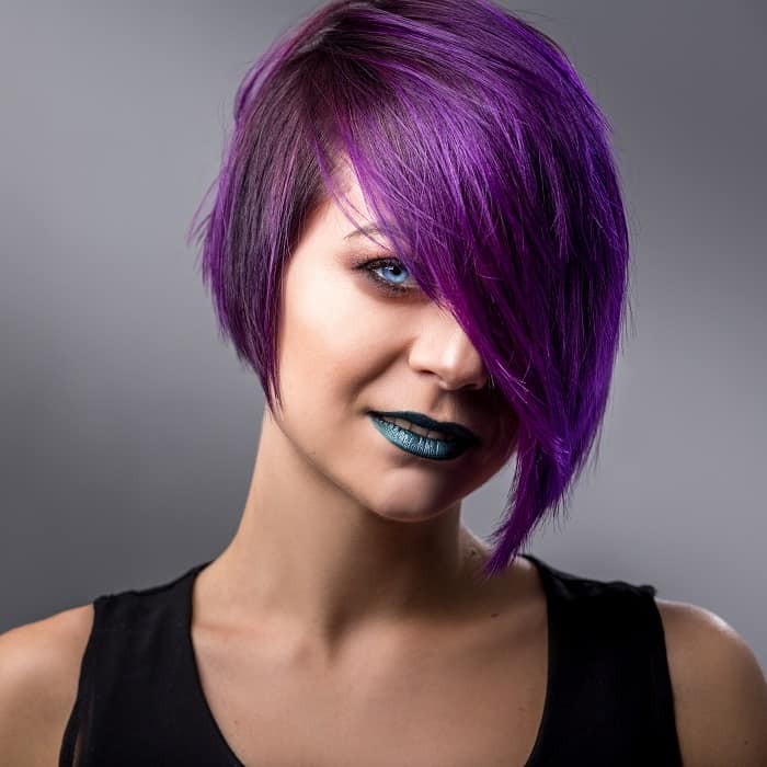 purple pixie haircut