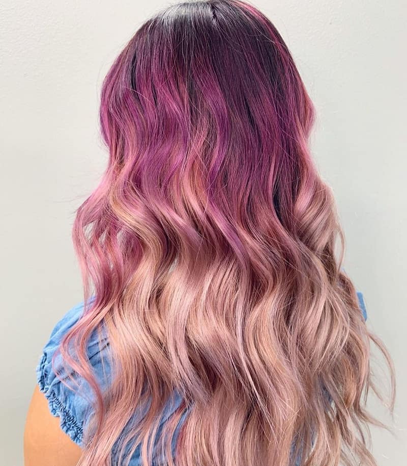 purple to blonde ombre