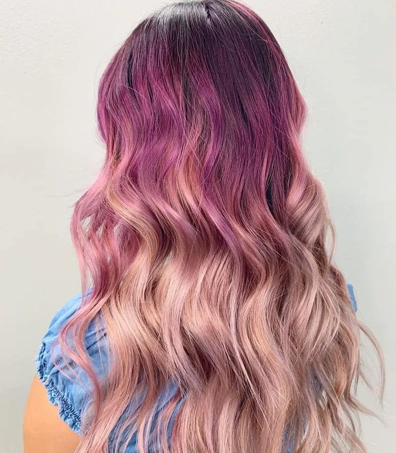 purple to blonde ombre