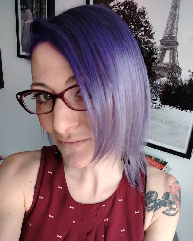 silver purple ombre hair