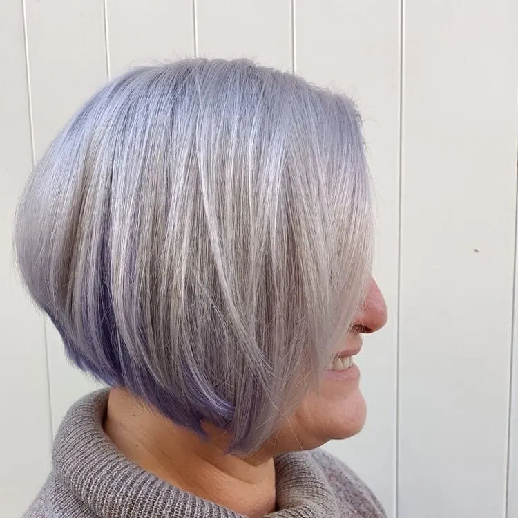 purplish gray hair color
