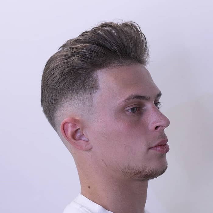 short quiff with fade hairstyle