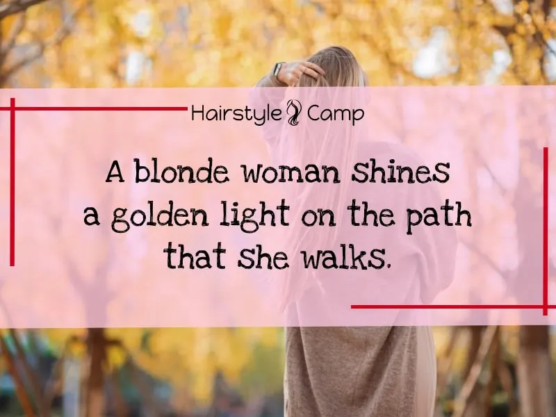 beautiful quotes on blonde hair