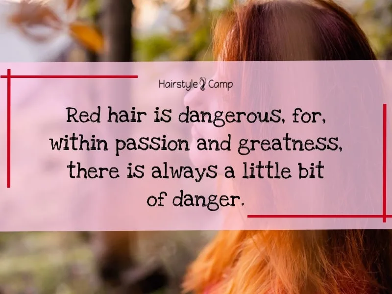 best short quotes on red hair