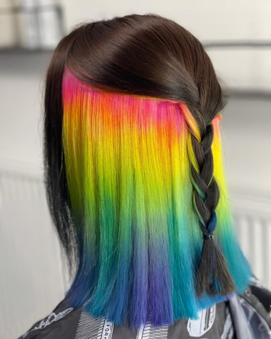 25 Eye Popping Underneath Hair Color Ideas For 2024   Hairstyle Camp