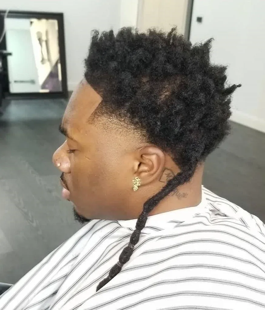 rat tail haircut for black men