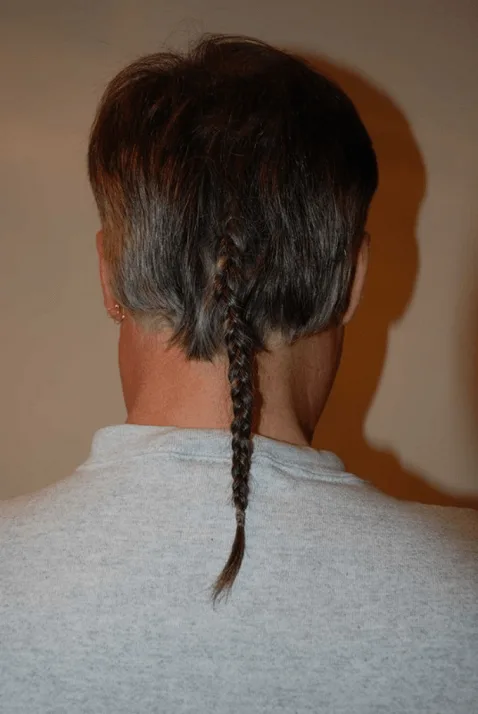 men cool Plaited Rat Tail hairstyle