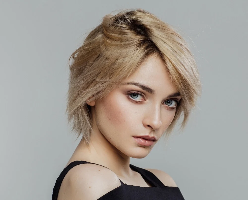 razor cut tousled bob