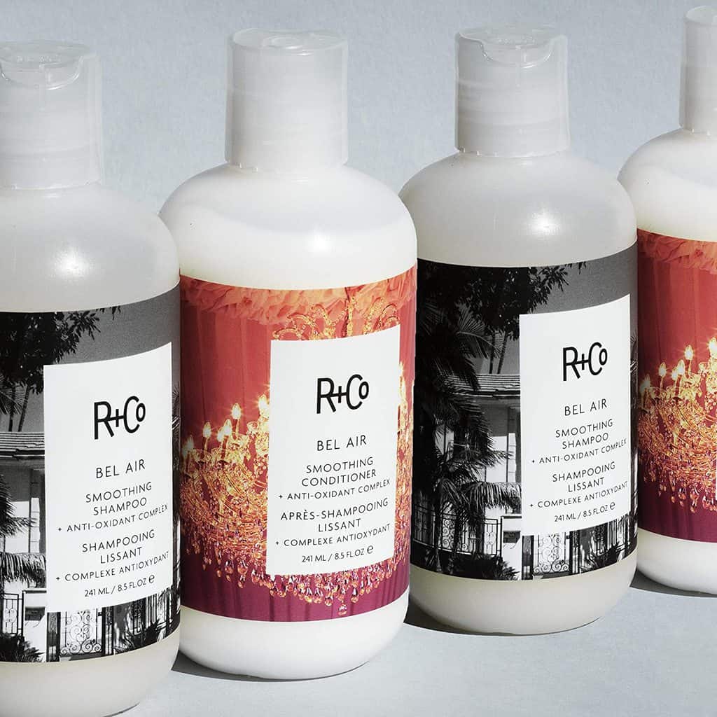 r+co bel air smoothing shampoo and anti oxidant complex