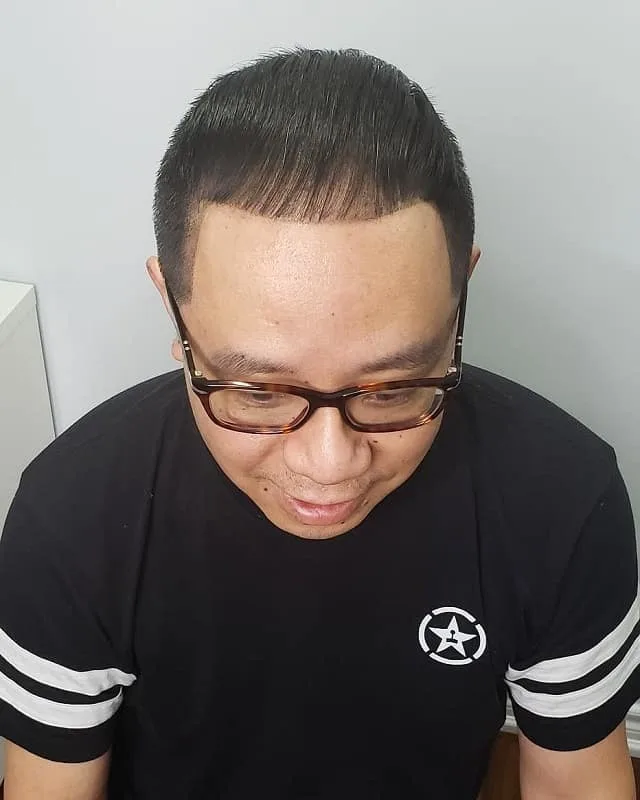 guy with receding hairline hairstyle