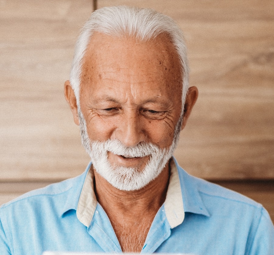 receding hairline hairstyle for balding men over 60