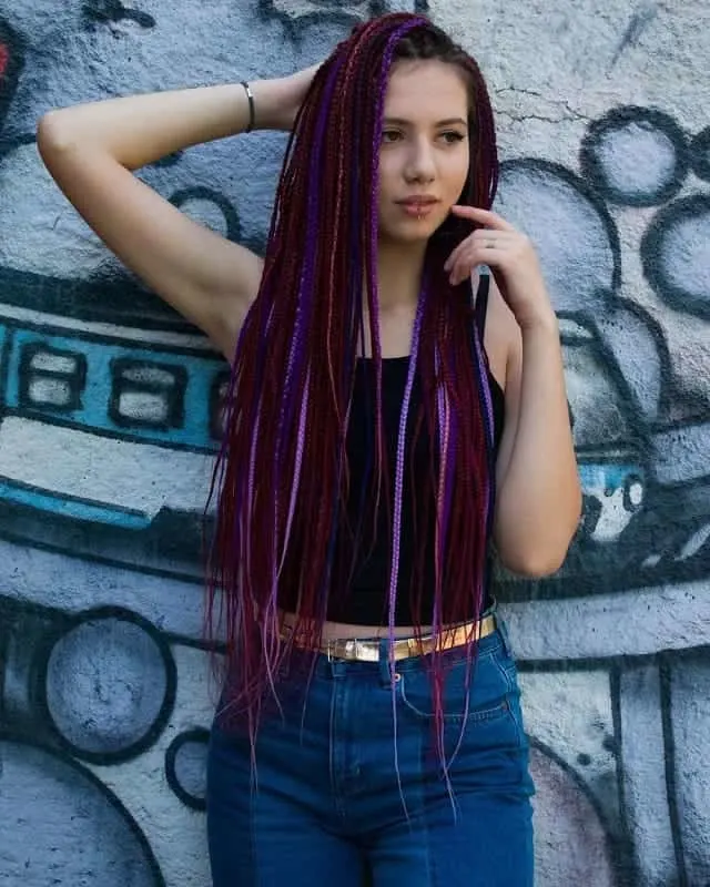 Red and Purple Braids