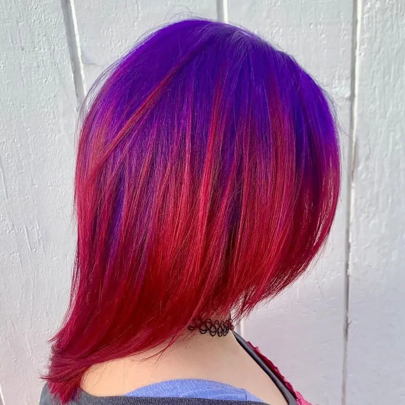 red and purple hair color
