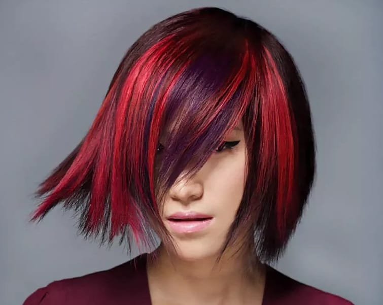 Red and Purple Highlights