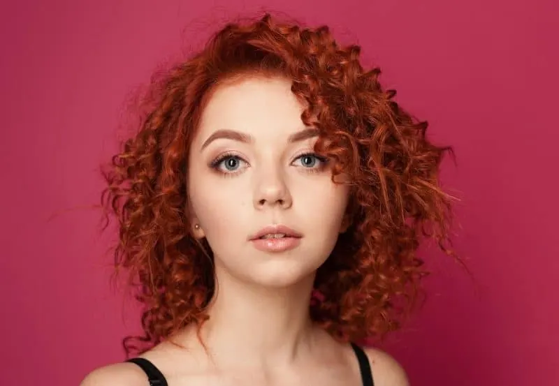 red curly bob