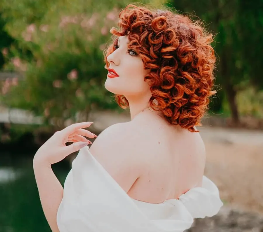 red curly hair for wedding