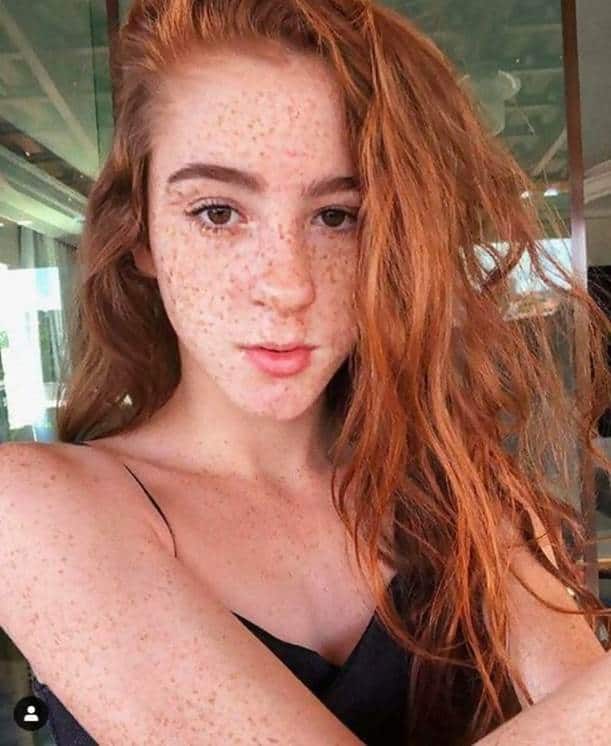 red hair brown eyes with freckles