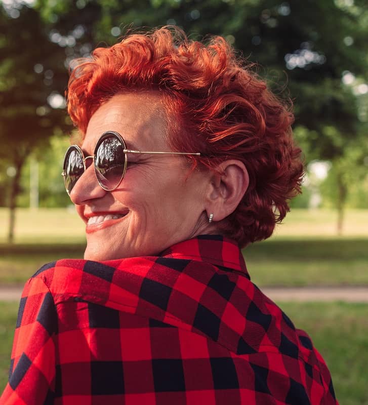 red hair color for 70 year old women