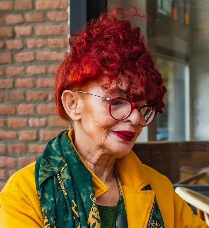 red hair color for older women