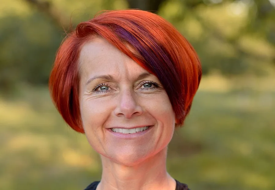 red hair color for olive skin over 50