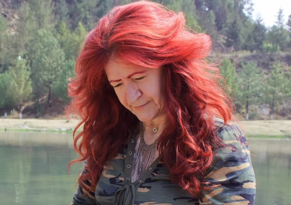 red hair color for over 50 women