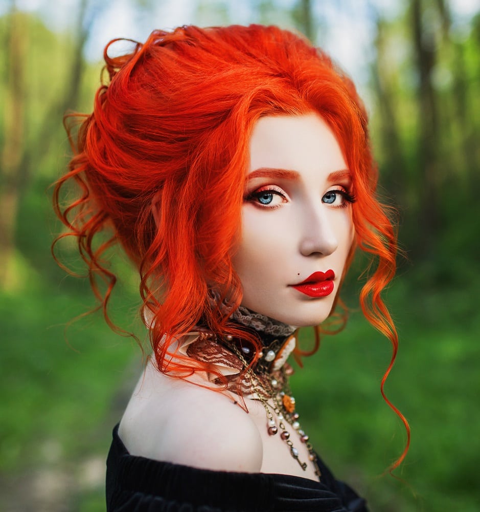 red hair for women with blue eyes