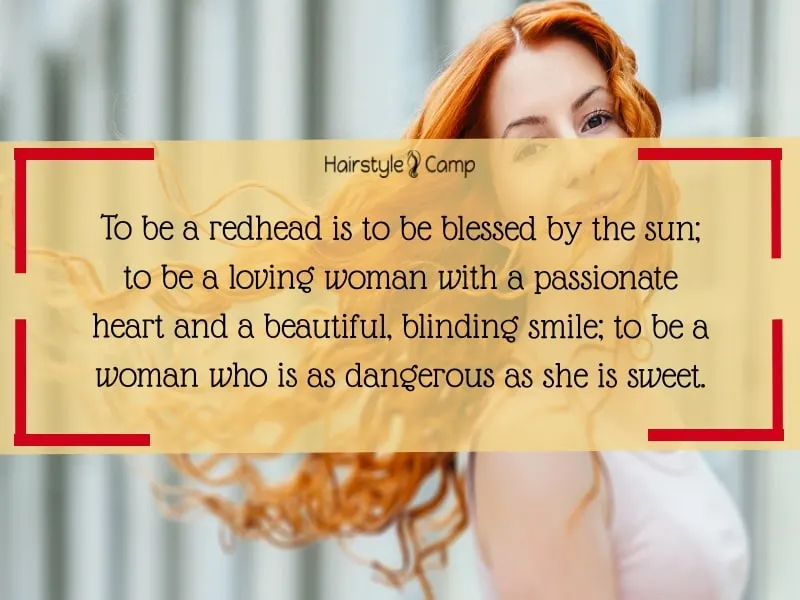 long quotes on red hair 