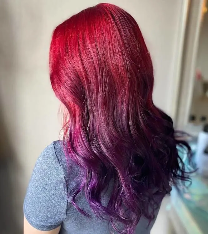red and purple ombre