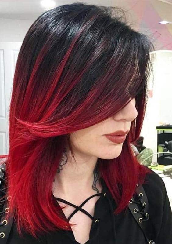 semi permanent dark red hair dye