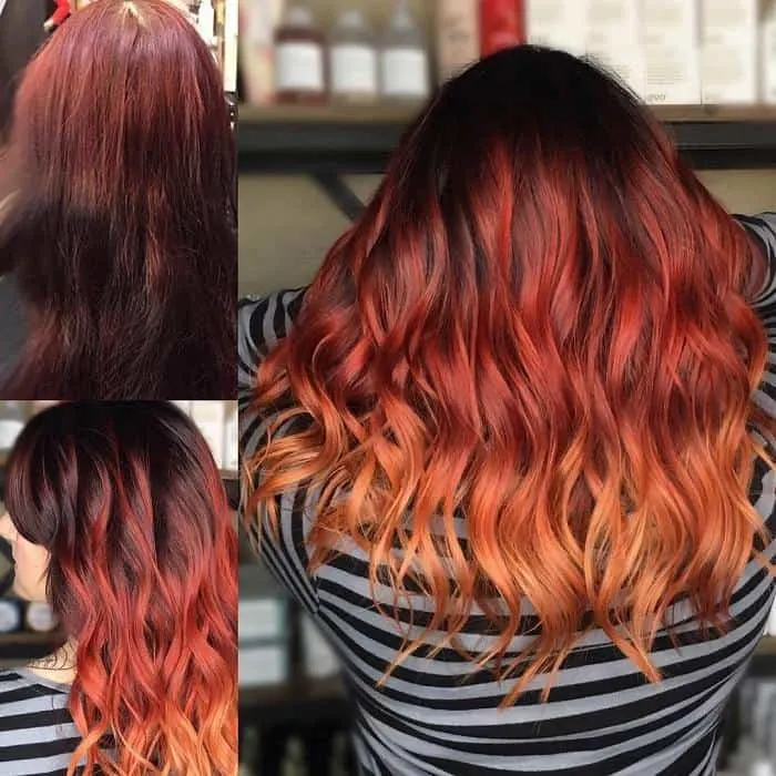 30 Flattering Red Ombre on Black Hair Ideas (2023 Trends)