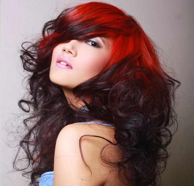 red to black reverse ombre