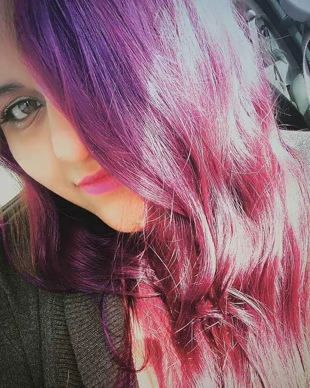 long red violet hair
