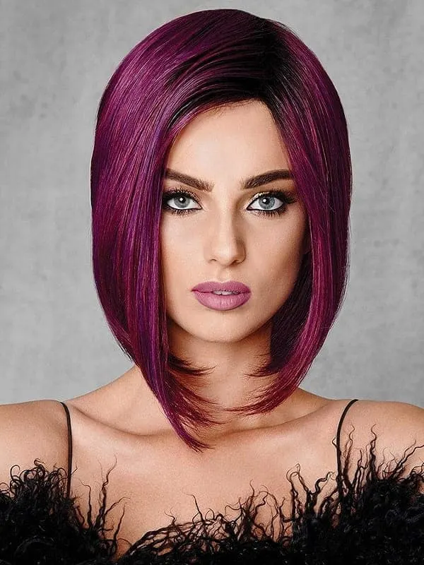 red violet bob hair