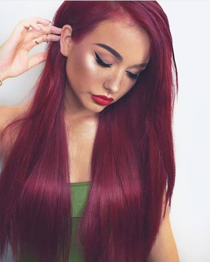 30 Refreshing Red Violet Hair Color Trends for 2024