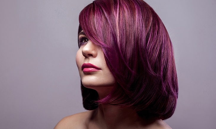 How to Style Red Wine Hair with Highlights